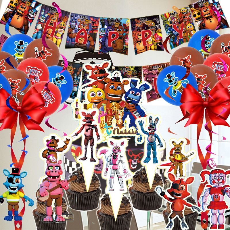 5 Nights at Freddy's Party birthday supplies decoration set